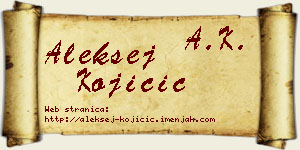 Aleksej Kojičić vizit kartica